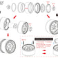 Meus Racing 1.9'' Beadlock Wheels Rims, 120.5G Brass & Aluminum Deep-Dish Wheels For 1/10 Rc Crawler Scx10 Trx4 Vs4-10 Gen8 (A-T