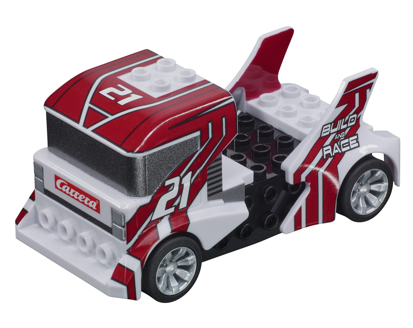 Carrera Go Build 'N Race Electric Powered Slot Car Racing Kids Toy Building Blocks Race Track Set 1:43 Scale, Racing Set 6.9