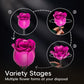 12 Pink Rose Bouquet Building Set with Heart-Shaped Gift Box Base, 528PCS Gothic Romantic Roses Artificial Flower Building Block