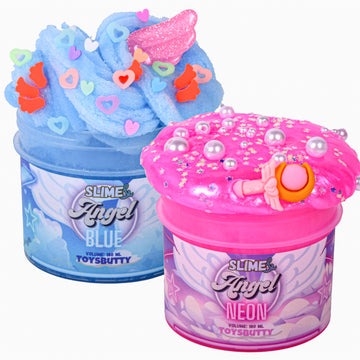 Finoclay 2 Slime Pack Clear Slime & Cloud Slime Kit For Girls Boys, Create With Kids Heaven Theme, Premade Slime Making Kit, 8 S