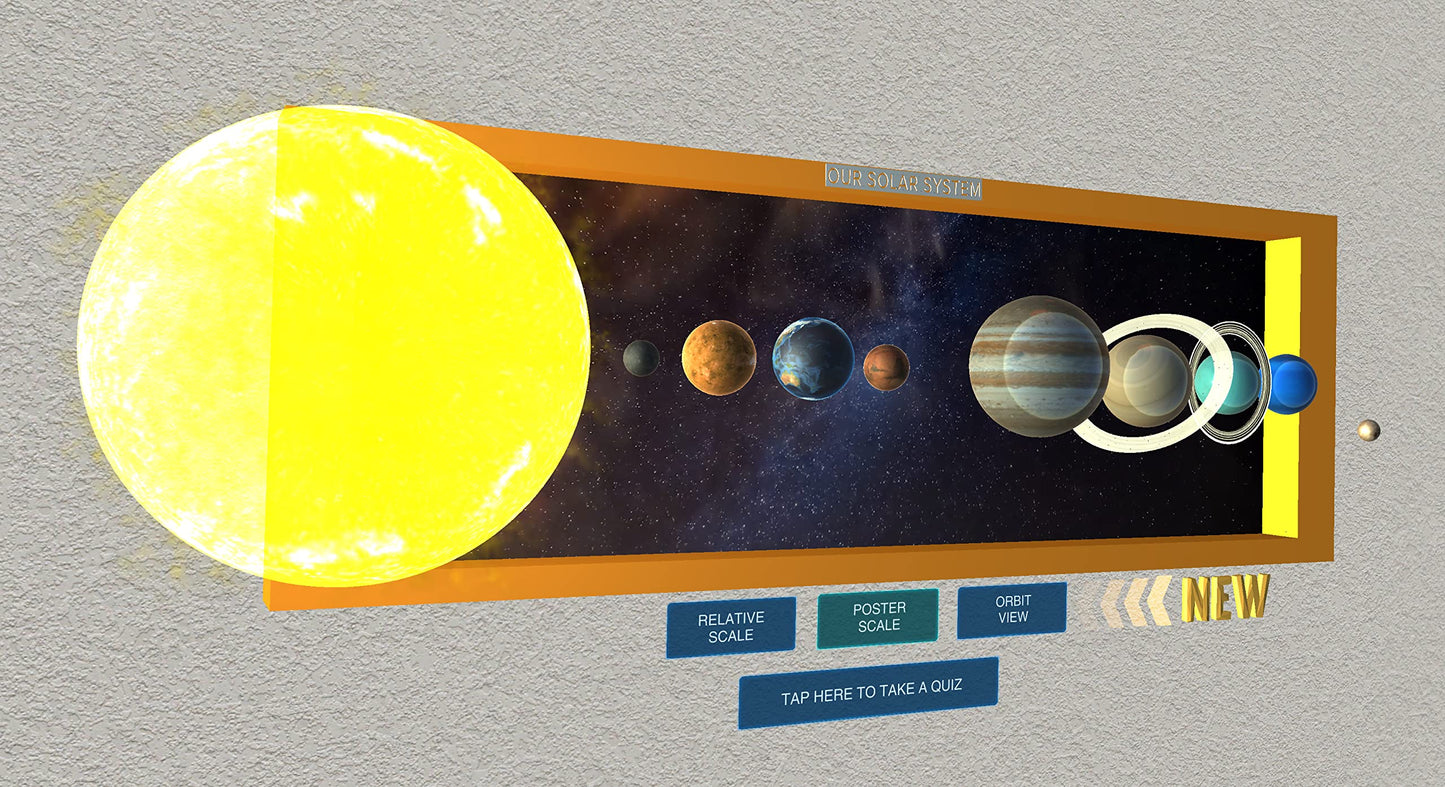 FarSight XR | Our Solar System: an Augmented Reality Poster (39 x 13) | Interactive STEM Education | Science Learning Resource |