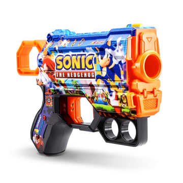 X-Shot Skins Menace - Sonic Mega (2 Pack + 16 Darts) By Zuru, X-Shot, Easy Reload, Air Pocket Dart Technology, Toy Foam Dart Blaster For Kids, Teens, Adults, Frustration Free Packaging