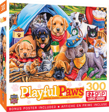 Masterpieces 300 Piece Ez Grip Jigsaw Puzzle - Camping Buddies - 18''X24''