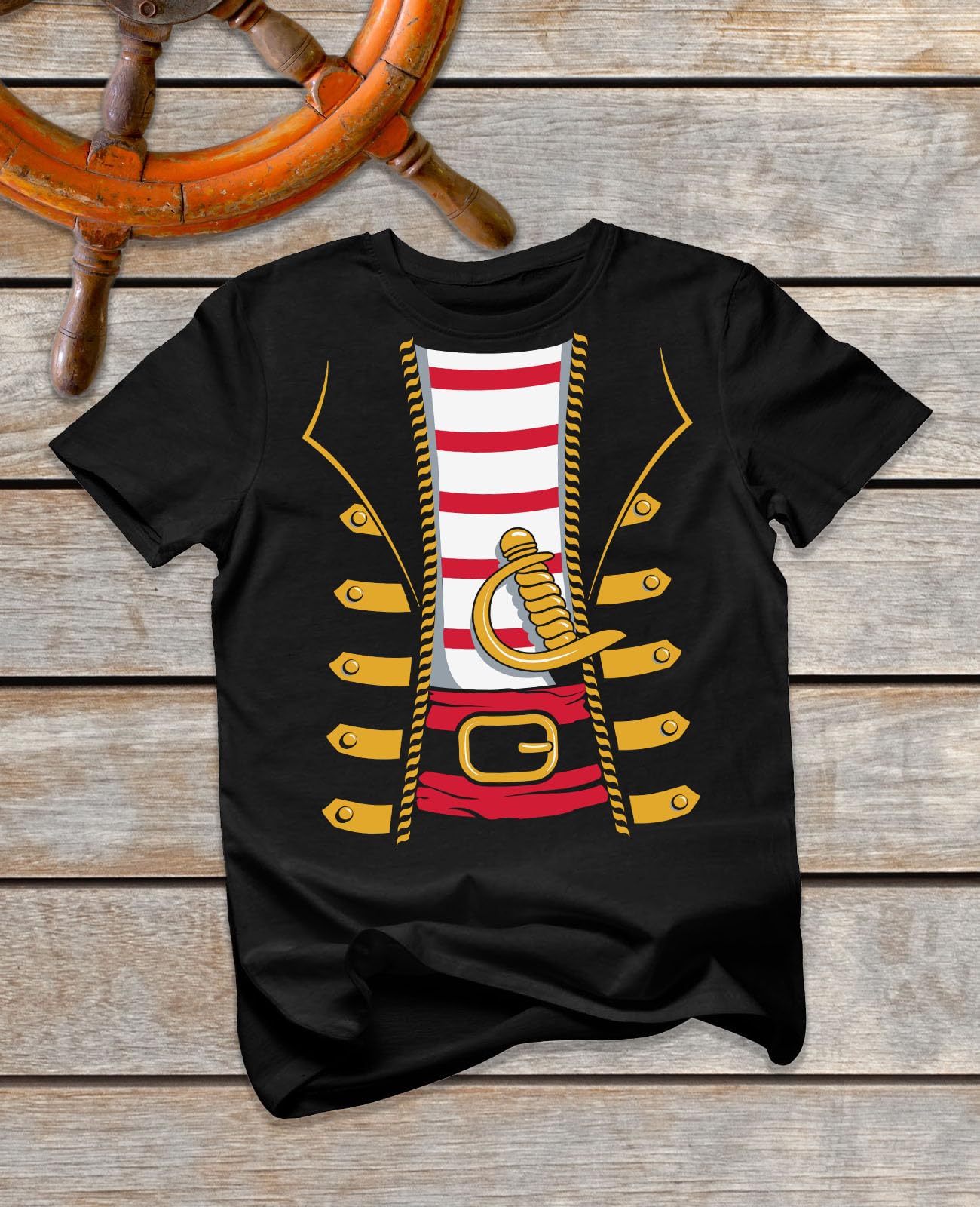 Boys Pirate Shirt Buccaneer Costume Infant And Toddler Kids Halloween Shirts 3T Black