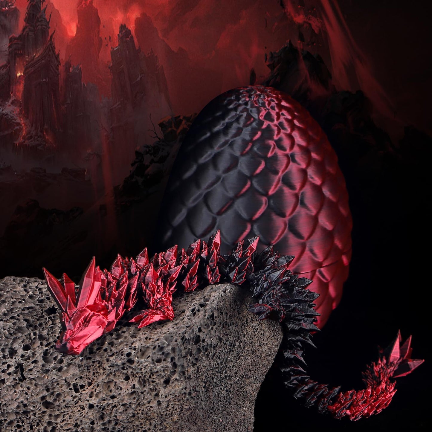Sumland 3D Printed Dragon Eggs With Dragon Inside