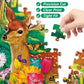300 Piece Puzzles for mature-themeds Forest Deer Jigsaw Puzzle 300 Pieces Interlock Perfectly Letter on Back No Dust Fun and Challenging Puzzle for Family Time Relaxing Gift for mature-themeds Kids Seniors 20.5 x15in