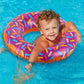 8 Pcs Kids Inflatable Donut 21.7 Inch Sprinkle Donut Pool Floats Doughnut Inflatable Swim Tube Swimming Ring Colorful Beach Part