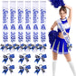Vinsatin 6 Set Senior Sash 2026 Sport Satin Sash Glitter Cheer Hair Bow Senior Night Decor Cheerleader Gift Girl(Blue)