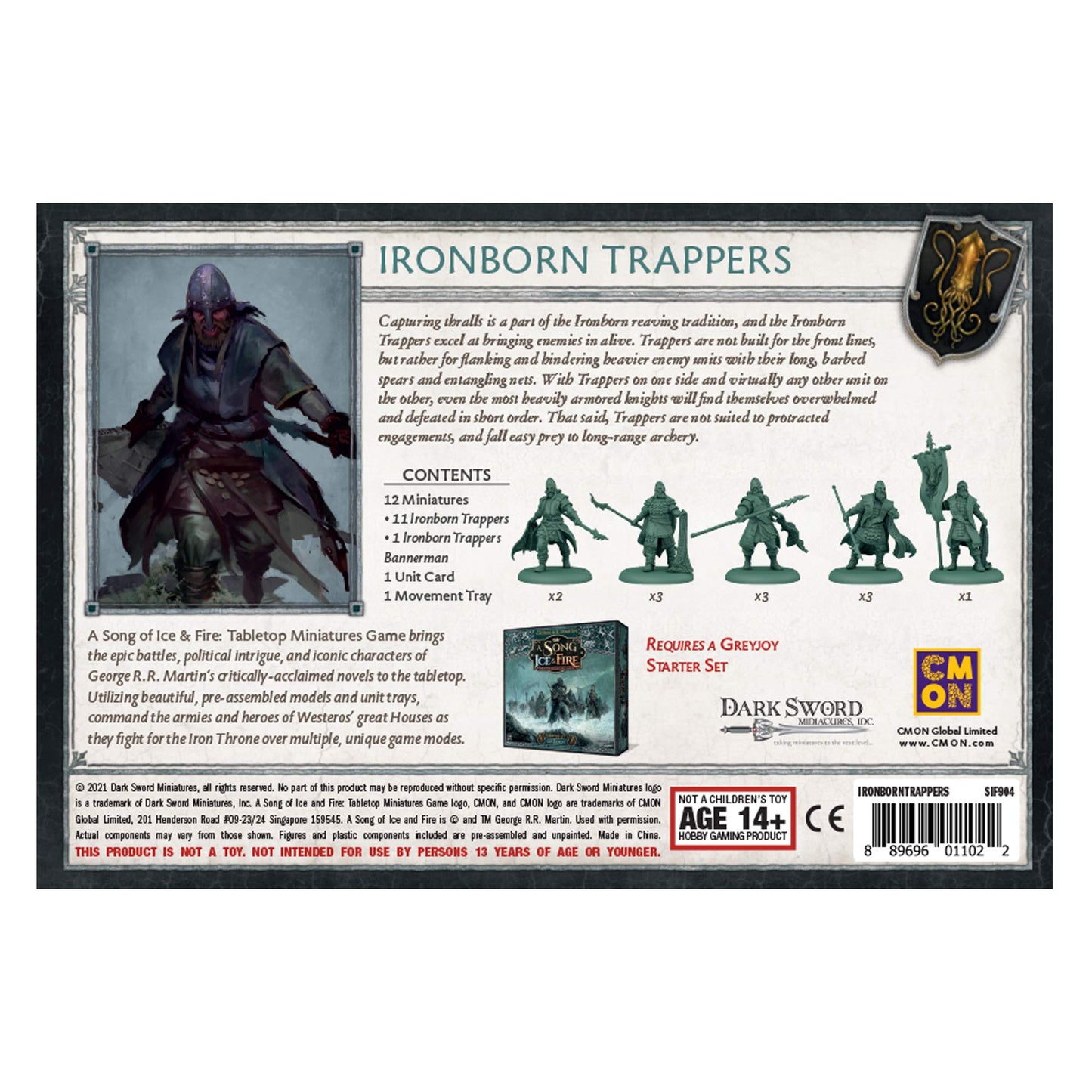 Cmon A Song Of Ice And Fire Tabletop Miniatures Ironborn Trappers Unit Box - Deadly Ambush Masters, Strategy Game For Adults, Ages 14+, 2+ Players, 45-60 Minute Playtime, Made By Cmon