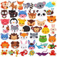 Labeol 42Pcs 5D Diamond Art Stickers Kits For Kids Boys And Girls Ages 6-8 10-12 Easy To Diy Creative Mosaic Sticker Craft By Numbers Kits For Kids And Adult Beginners (Animal)