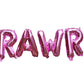 Rawr Balloons By Pinkfish Shop - Pink Foil 16 Inch Balloons For Dinosaur Birthday Party Package Decorations Supplies Trex Dino