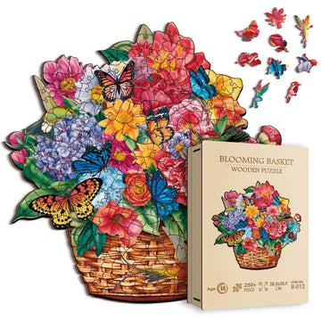Flower Wooden Puzzle For Adult, Butterfly Wooden Jigsaw Puzzles For Adults, Hummingbird Puzzle