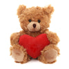 Plushland Mocha Teddy Bear - 6 Inch Red Stuffed Animal with Customized Message, Polyester Plush Toy for Valentine's Gift