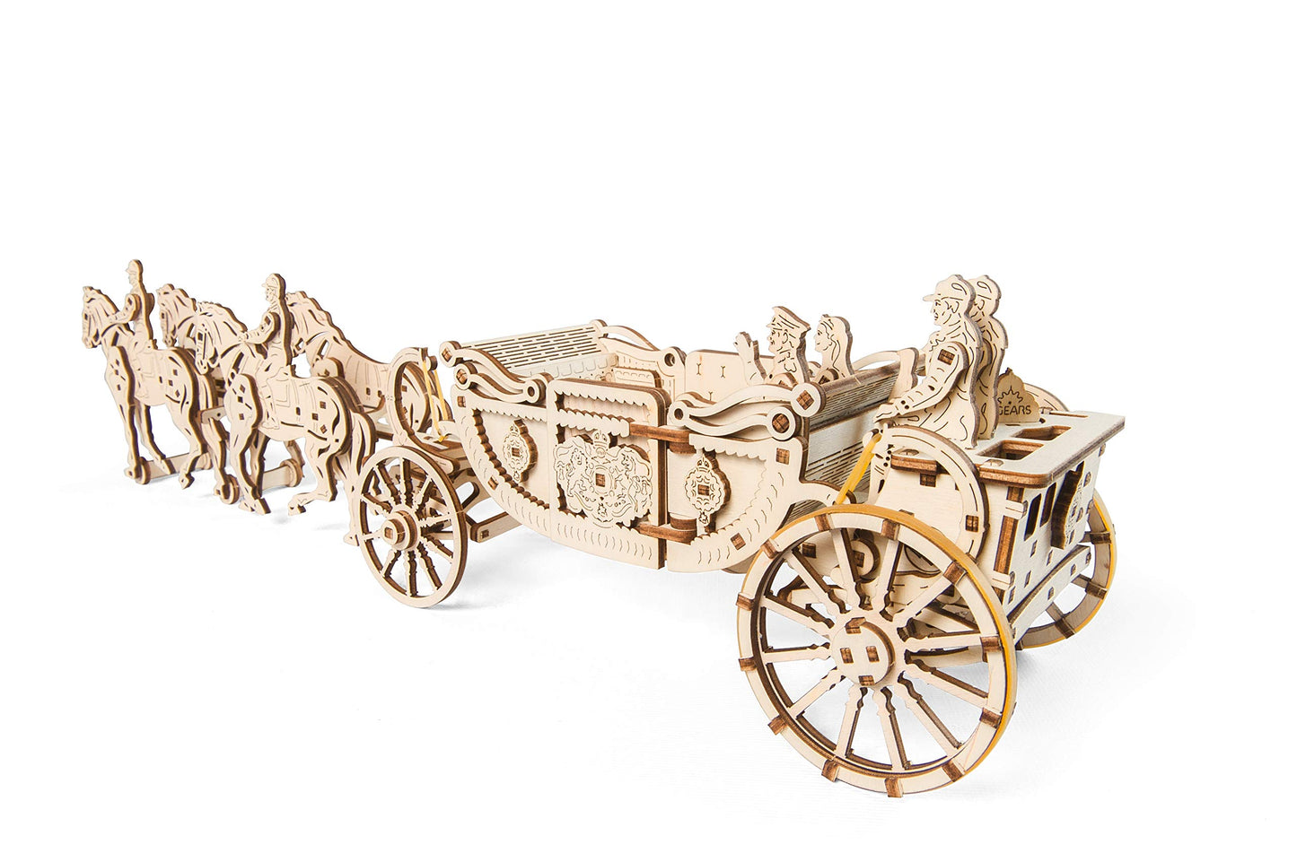 Ugears Royal Carriage 3D Wooden Model For Self-Assembling, Educational Craft Set, Best Gift