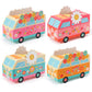 ANGOLIO 12Pcs Groovy Party Favor Boxes Groovy Hippie Peace Bus Centerpiece Birthday Party Decorations Peace Signs Daisies Rainbo