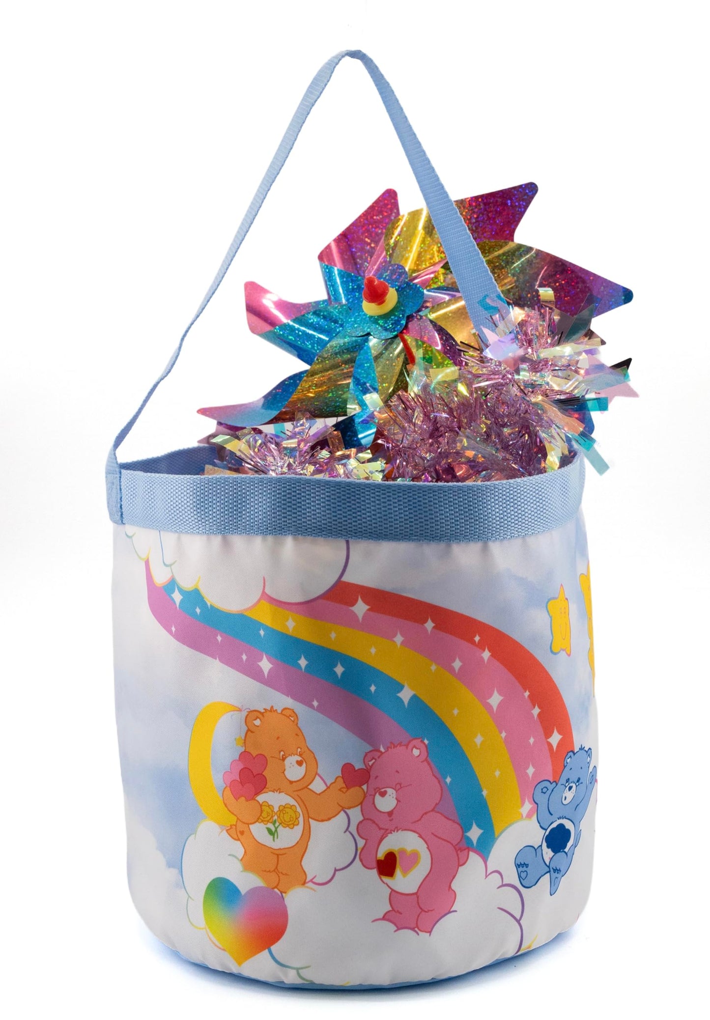 Fast Forward Care Bear Easter Baskets for Kids | Kids Toy Storage Easter Bucket Tote Bag for Girls, Boys, Unisex | Cute Soft Gif