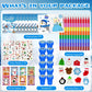 Cinrobiye 72 Pieces Winter Frozen Party Favors Winter Arctic Animals Coloring Books Tattoo DIY Sticker Stampers Class Reward Pri