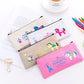 European and American creative stationery pony large capacity Oxford cloth zipper bag student prizes zipper pencil case manufacturers wholesale