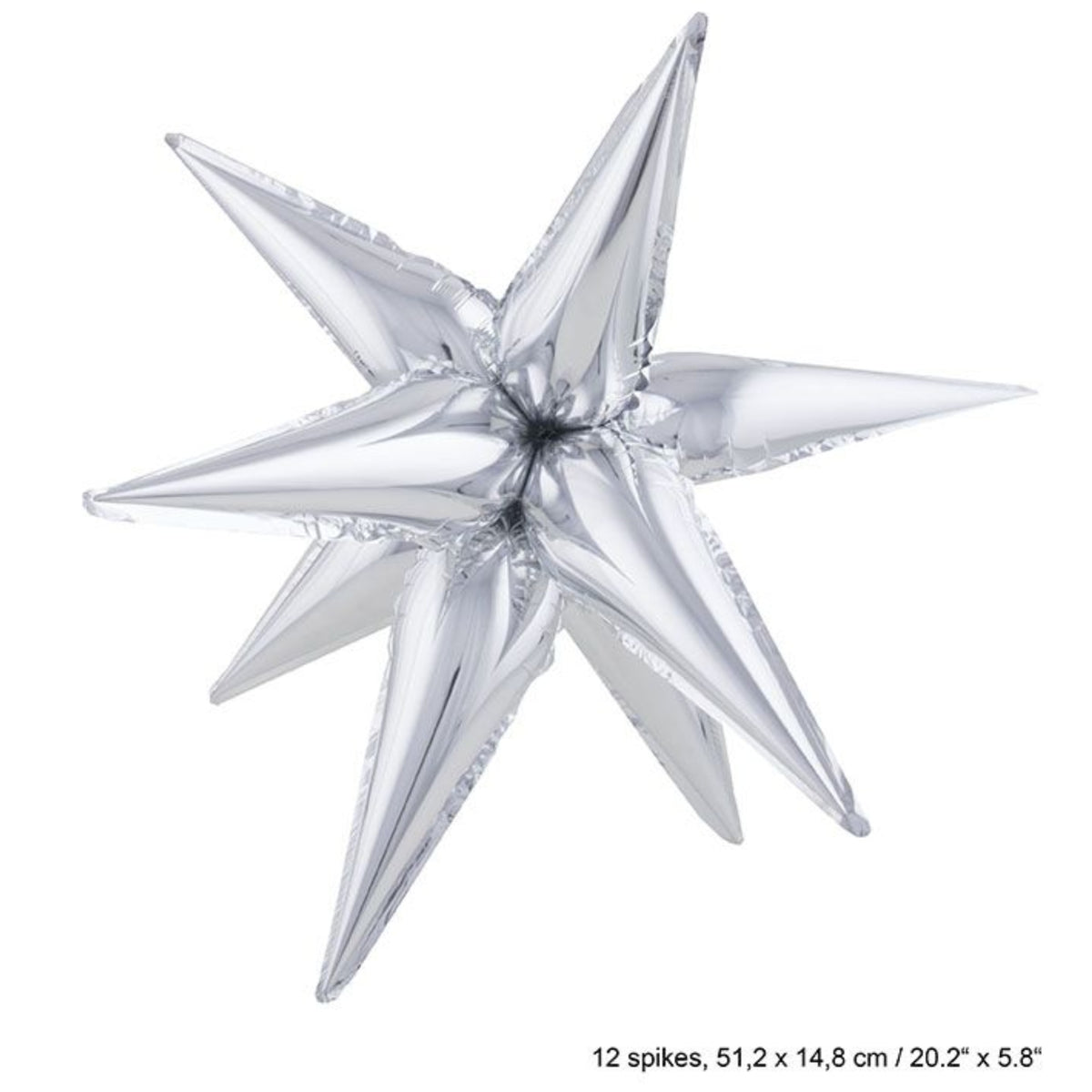 BalloonFoilStar BurstSilver6x20