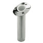 C.E. Smith Flush Mount Rod Holder - 15 Degree &amp; 9 Depth - Stainless Steel - Cast Gimbal - White Vinyl Liner