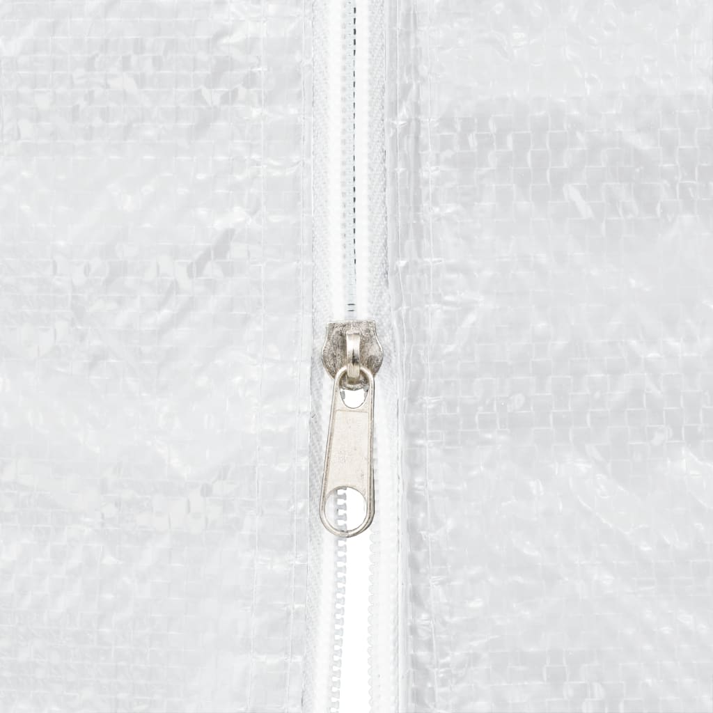 Vidaxl White Party Tent Sidewalls With Zipper, 2 Pcs, Pe Material, Uv And Water-Resistant, Easy Hook And Loop Fasteners Installation