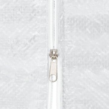 Vidaxl White Party Tent Sidewalls With Zipper, 2 Pcs, Pe Material, Uv And Water-Resistant, Easy Hook And Loop Fasteners Installation
