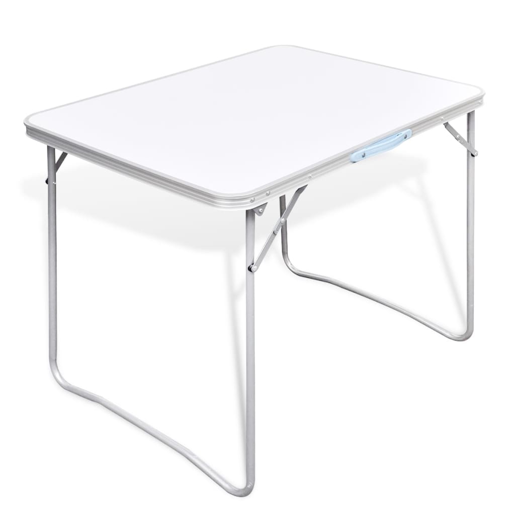 Foldable Camping Table with Metal Frame 31.5x23.6
