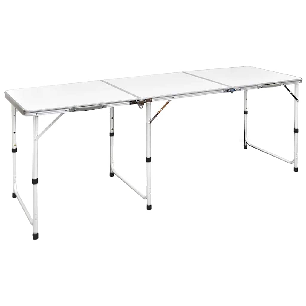 Foldable Camping Table Height Adjustable Aluminum 70.9x23.6