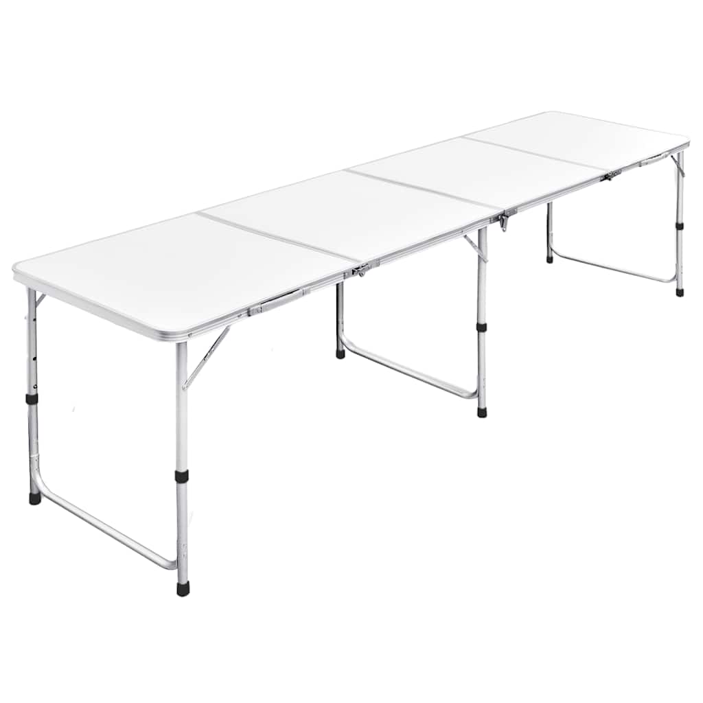 Foldable Camping Table Height Adjustable Aluminum 94.5x23.6