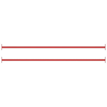 Vidaxl Turning Bars 2 Pcs 49.2'' Steel Red