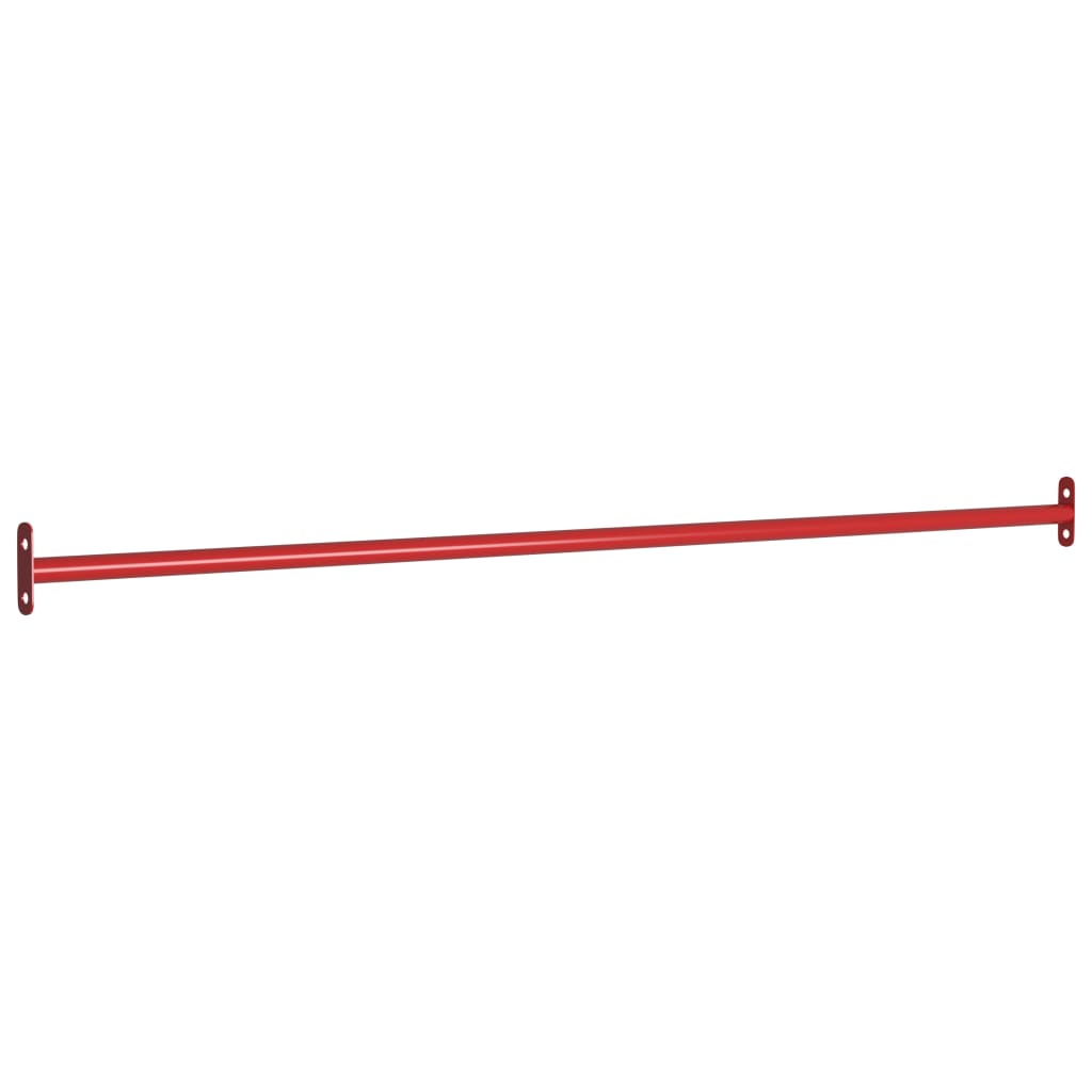 Vidaxl Turning Bars 2 Pcs 49.2'' Steel Red