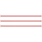 Vidaxl Turning Bars 3 Pcs 49.2'' Steel Red