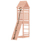 Vidaxl Playhouse, Wooden Swing Set With Climbing Wall, Outdoor Backyard Playground Set, Outdoor Playset For Kids Age 3-8 Years, Solid Wood Douglas