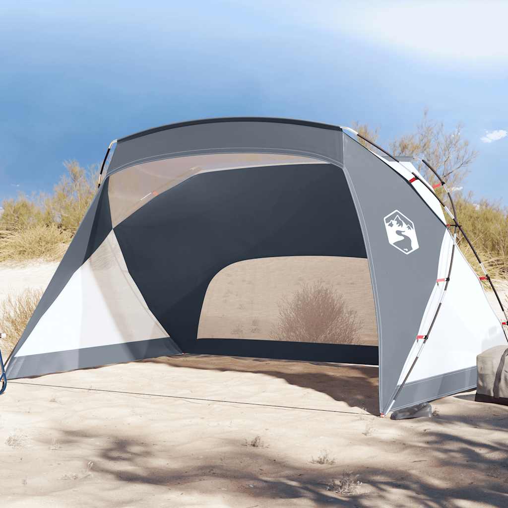 vidaXL Beach Tent Gray 107.9x70.1x66.9/58.3 185T Polyester