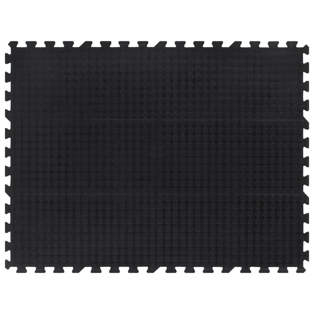 vidaXL Rubber Floor Tile Black 0.47 35.4x47.2