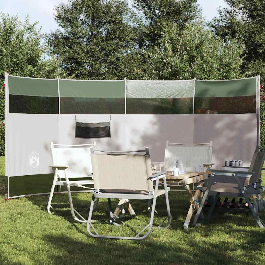 vidaXL Camping Windbreak Green 144.1x59.8x59.8 Waterproof