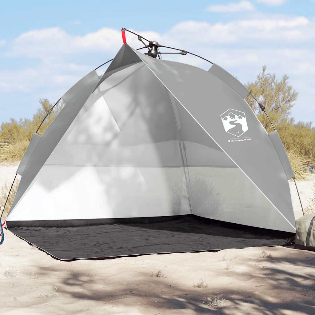 vidaXL Beach Tent Gray Quick Release Waterproof