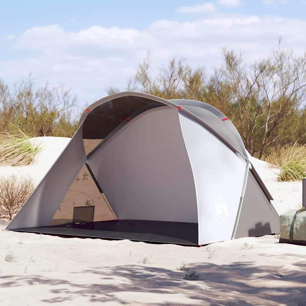 vidaXL Beach Tent 2-Person Gray Pop-up Waterproof