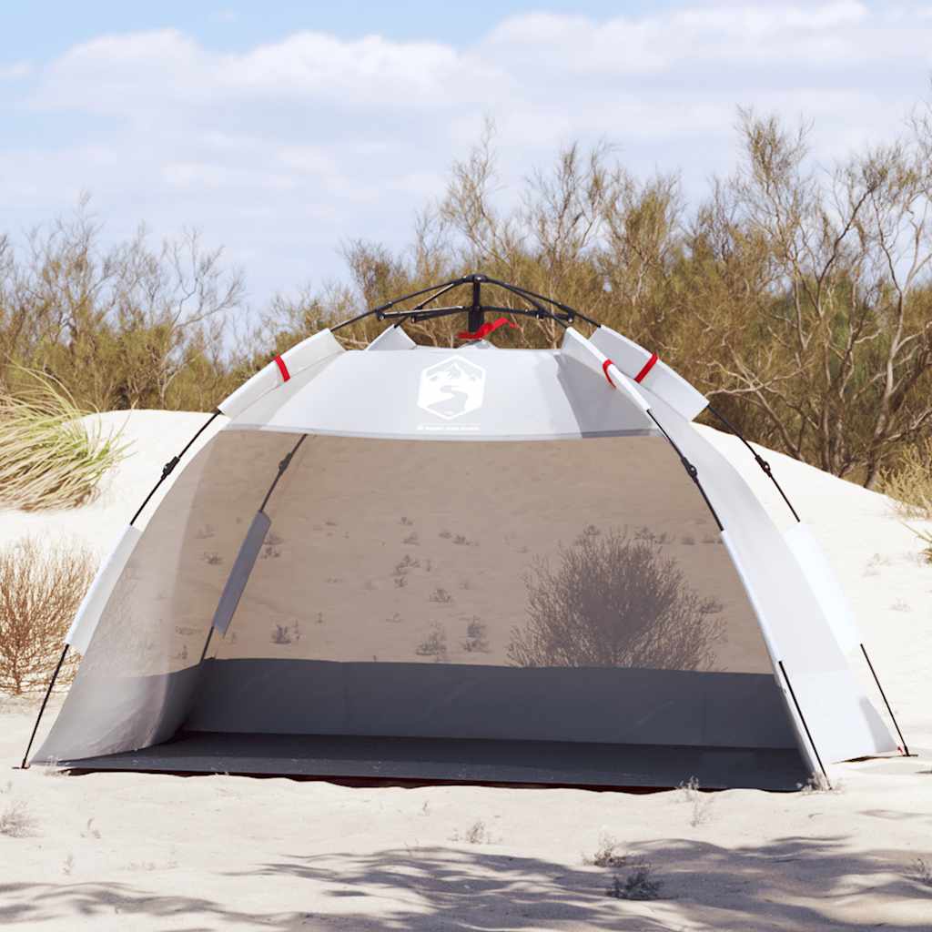 vidaXL Beach Tent 2-Person Gray Quick Release Waterproof