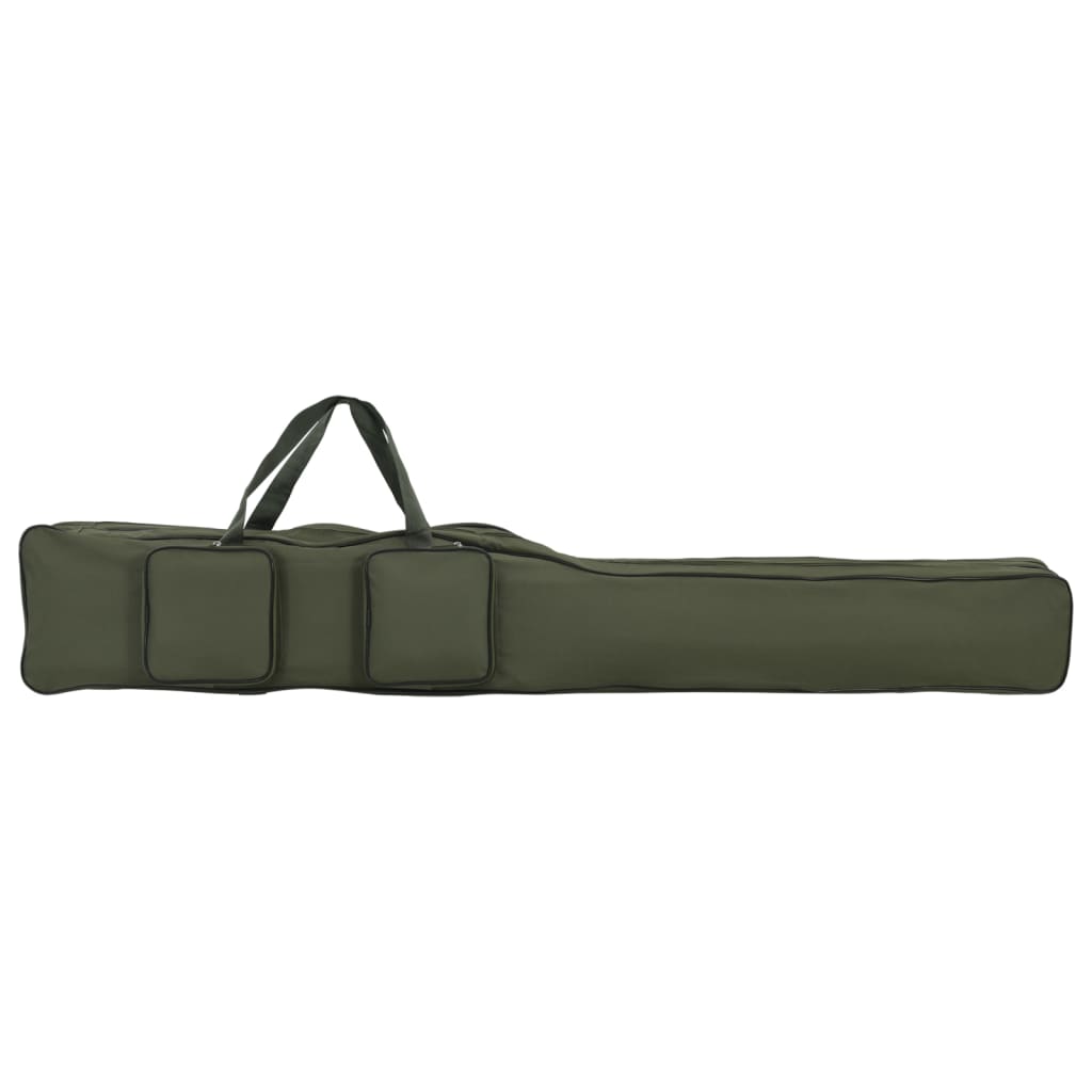 vidaXL Fishing Rod Bag Dark Green 63 Oxford Fabric