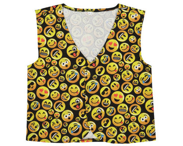 Dress Up America Emoticon Printed Vest For Kids (S)