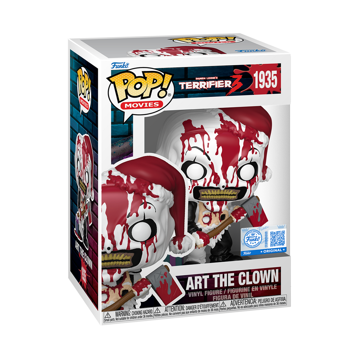 Terrifier 3 Art the Clown with Axe (Bloody) Funko Pop! Vinyl Figure #1935