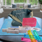 American Mahjong Set 166 Tiles - Mahjong Bundle - Blue & Tan Bag Midnight Mat