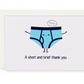 Brief Thank You Greeting Card