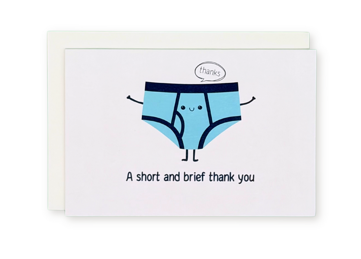 Brief Thank You Greeting Card