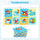 8-Piece Educational Interlocking Baby Play Mat with Animals and Numbers