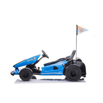 Freddo 24V Drifter Blue Ride-On Car for Kids - Large 1 Seater Electric Toy Vehicle