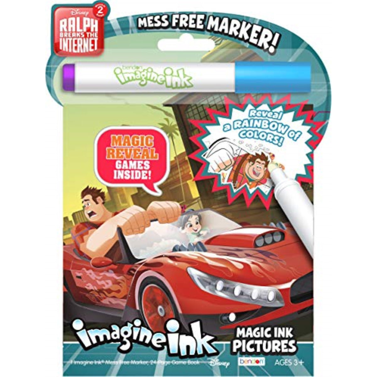 9067720 ACT&CLR BOOK IMAGINE INK Bendon Activity and Coloring Book Assorted (Pack of 12)