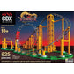 CDX Blocks Sidewinder Building Brick Set - 825 Pieces, Gravity Powered Looping Coaster Model, Plastic Material