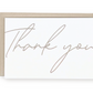 10 Pack Thank You Greeting Cards - Taupe